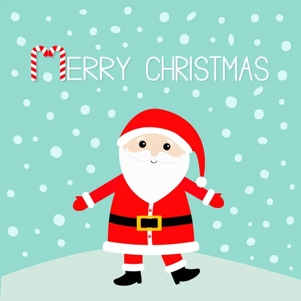 Santa Claus wearing red hat — Stock Vector
