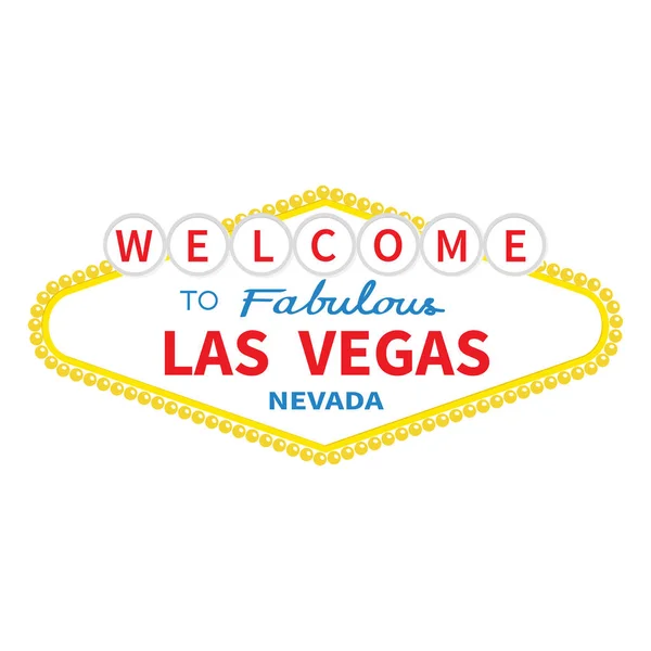 Welkom Bij Las Vegas Sign Pictogram Vector Illustratie — Stockvector