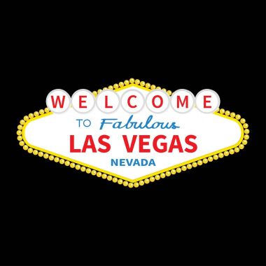 Las Vegas işareti simgesi için hoş geldiniz, illüstrasyon vektör