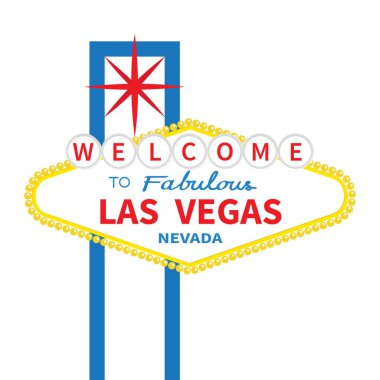 Las Vegas işareti simgesi için hoş geldiniz, illüstrasyon vektör
