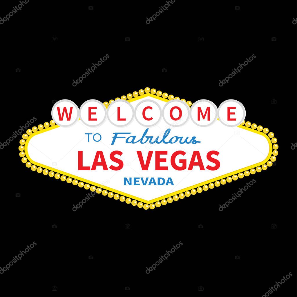 Welcome to Las Vegas sign icon, vector illustration