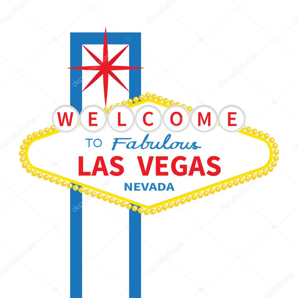 Welcome to Las Vegas sign icon, vector illustration