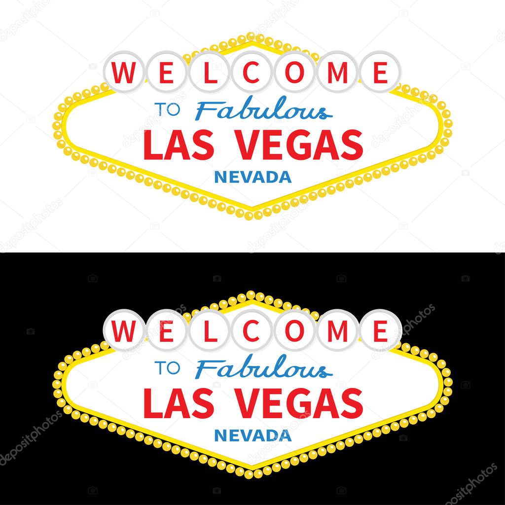 Welcome to Las Vegas sign icon set.