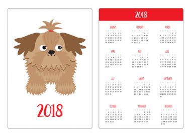 Cep takvim 2018 yıl. 