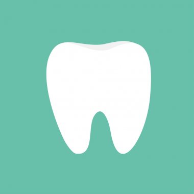 Sağlıklı beyaz diş simge, vektör çizim