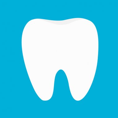 Sağlıklı beyaz diş simge, vektör çizim