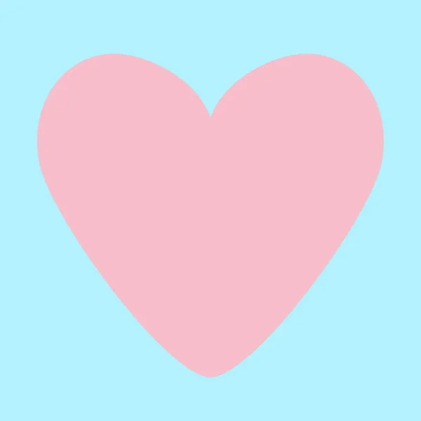 Icono Corazón Papel Rosa Color Pastel Feliz Símbolo San Valentín — Vector de stock