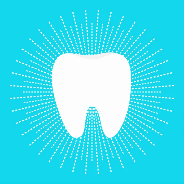 健康洁白牙齿 发光效果 口腔卫生概念 — 图库矢量图片