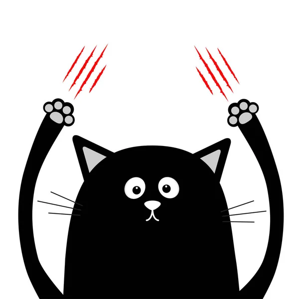 Dibujos animados gato negro — Vector de stock