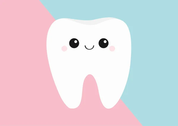 Αστείο καρτούν χαρακτήρα του χαμογελώντας δόντι — Διανυσματικό Αρχείο