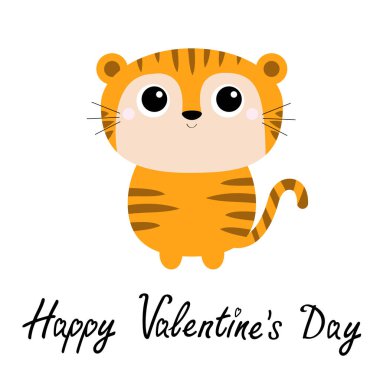 Kaplan oyuncağı ikonu. Sevimli çizgi film komik karakteri. Büyük gözler. Bebek hayvan koleksiyonu. Çocuk odası için çocukça parmak izleri, çocuk kıyafetleri, poster, kartpostal. Orman kedisi. Düz dizayn. Beyaz arka plan. İzole edilmiş.