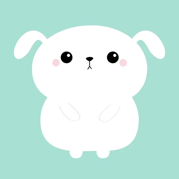 Cão Cachorro Icon Kawaii Personagem Dos Desenhos Animados Cara Cabeça — Vetor de Stock