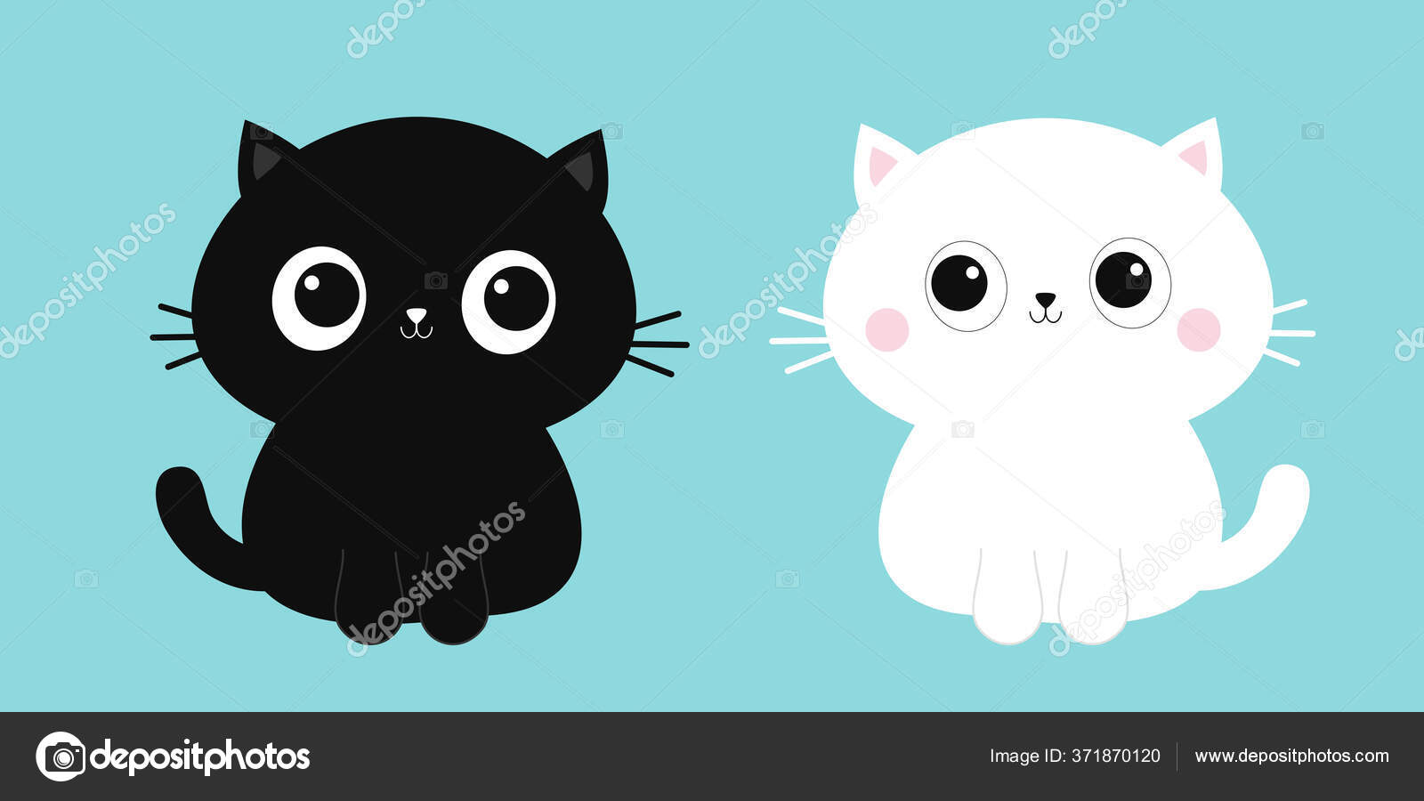 cat icons set, black and white design elements. vector illustration.  25877130 Vector Art at Vecteezy