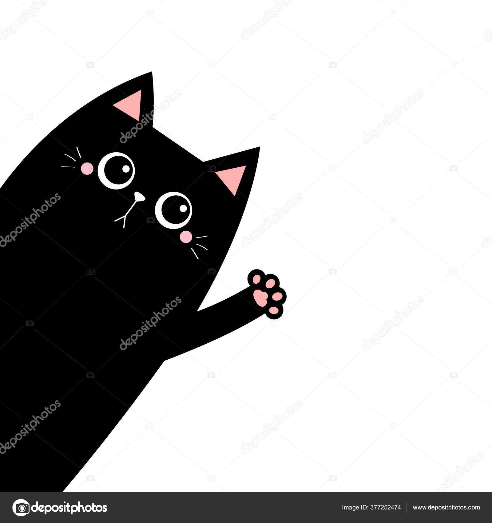 Conjunto De Ícones De Gato. Personagem De Desenho Animado Kawaii Bonito.  Gatinho Gatinho Engraçado. Feliz Dia Dos Namorados. Cartão De Saudação  Tshirt Notebook Capa Impressão. Fundo Do Bebê. Design Plano. Vector Royalty