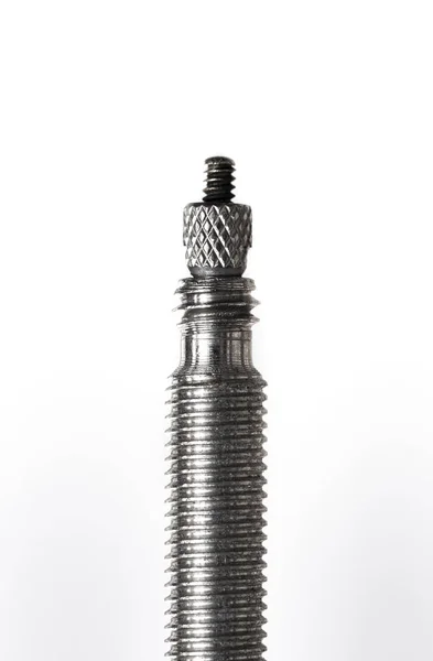 Macro image of a presta bicycle valve — Stock Photo, Image