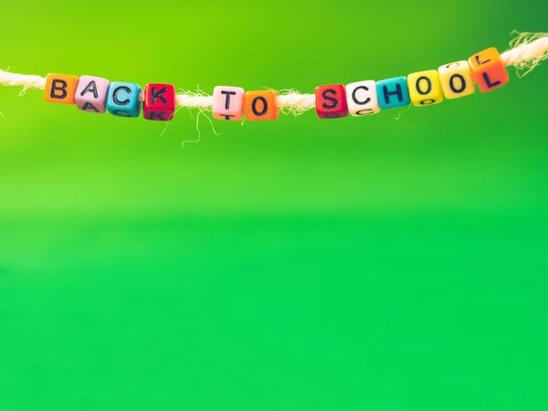 BACK TO SCHOOL word written on color blocks, concept