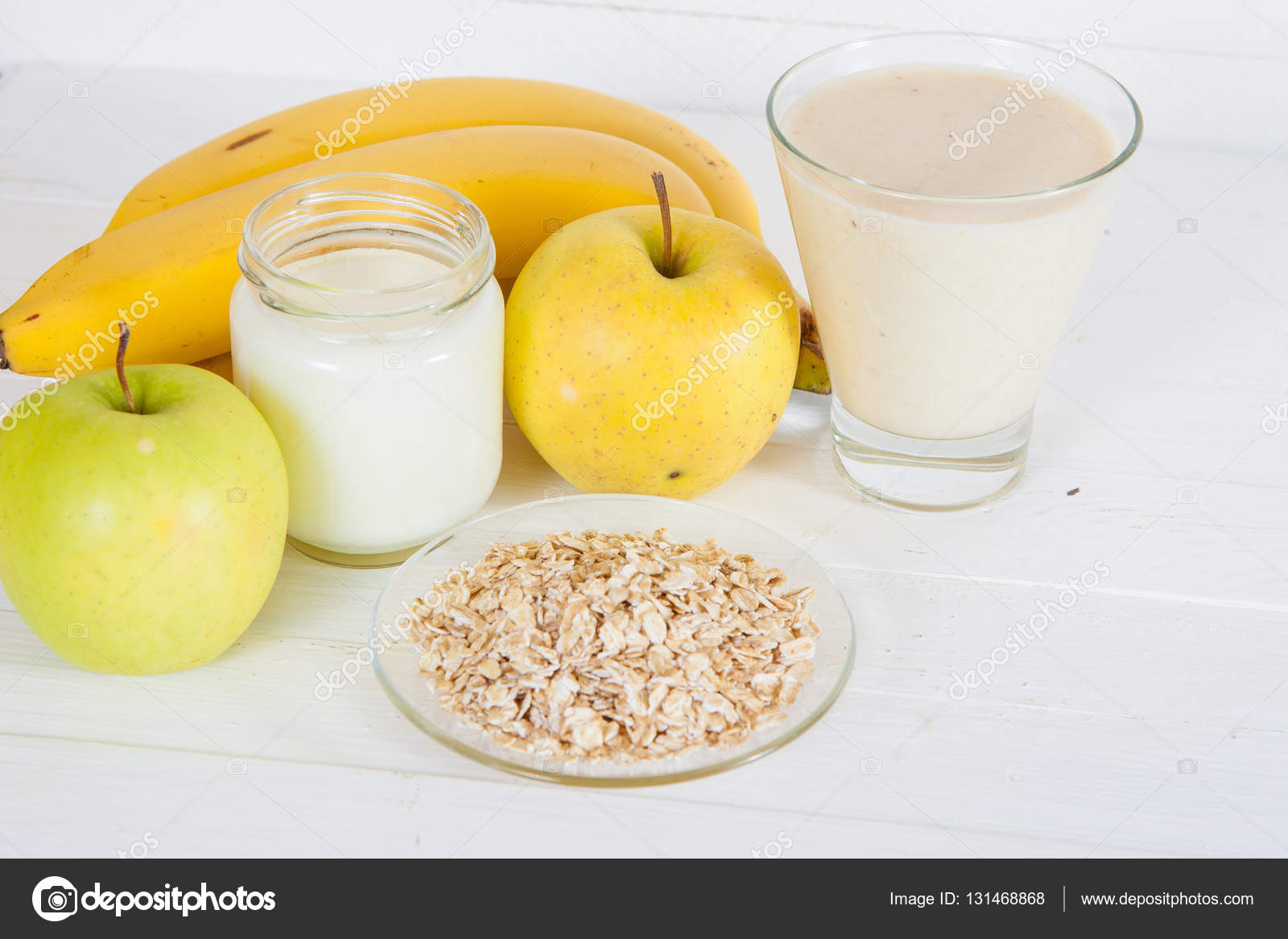 Batido cremoso de plátano y manzana Batido cremoso de plátano y manzana