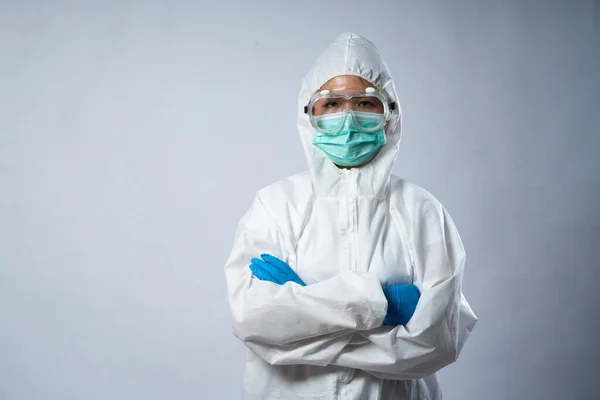 Médico Equipo Atención Médica Equipos Protección Personal Epp Coronavirus Concepto — Foto de Stock