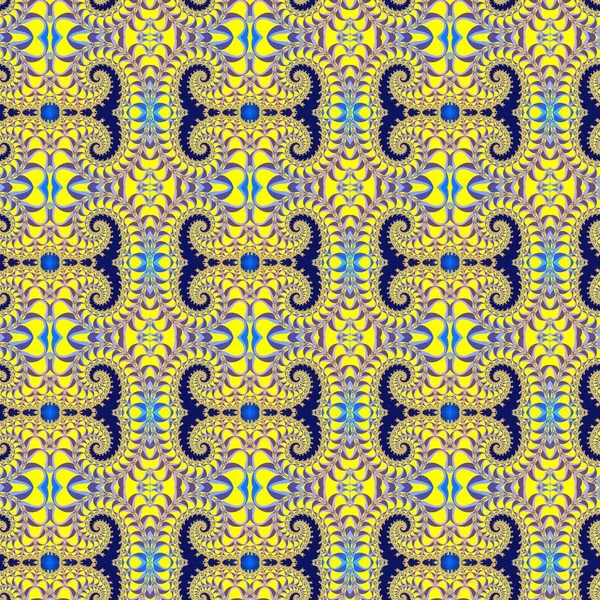 Seamless Fractal Pattern Spirals Bright Colors — Stock Photo, Image