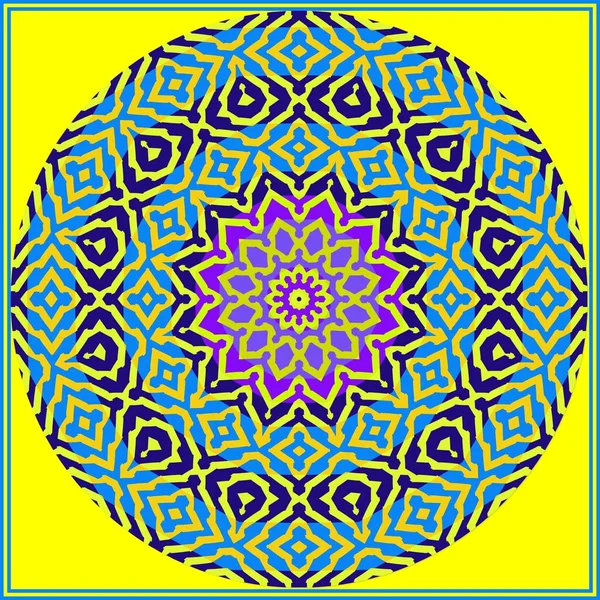 Mandala Decorativo Geometrico Colori Vivaci — Foto Stock