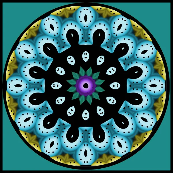 Mandala Decorativa Abstrata Com Elementos Cores Delicadas — Fotografia de Stock