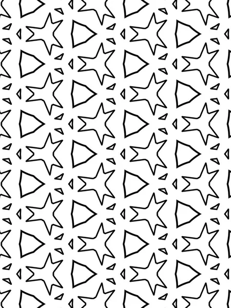 Decorative Geometric Openwork Pattern Hexagonal Symmetry Black White Colors — Stock Photo, Image