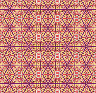 Hassas renklerde eşkenar dörtgen çizgileri olan geometrik dikişsiz desen