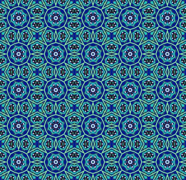 Mavi renklerde geometrik pürüzsüz desen