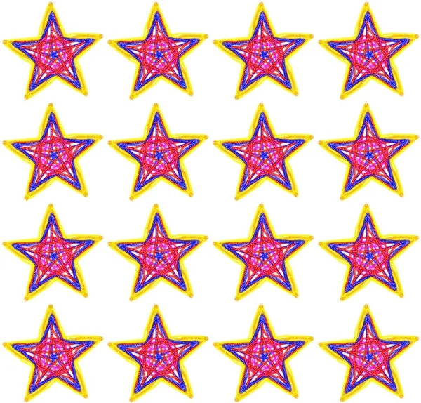Bezešvé Dekorativní Vzor Astroniras Pěti Špičaté Hvězdy Bílém Pozadí — Stock fotografie