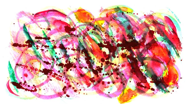 Abstrakt konst bekymrad sömlös mönster, Färgade akvarell pensel stroke kaos. Bakgrundsstruktur — Stockfoto