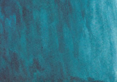 Gökyüzü mavisi suluboya arka plan. Gradyan dolgu. El yapımı doku. Cennetten bir parça.