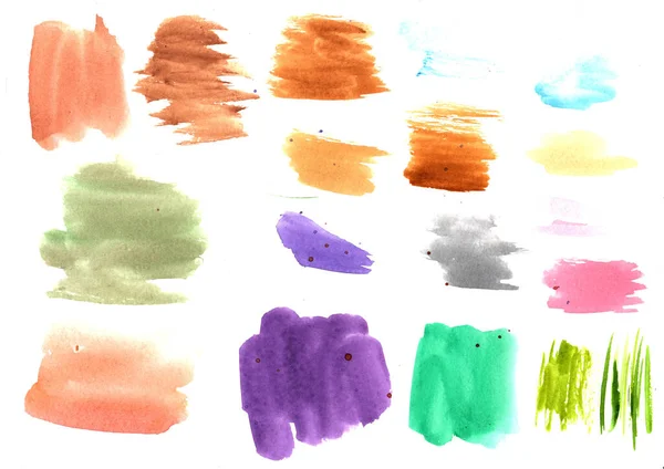 Цветные полоски акварелью для счастливой макет Пасхальной открытки — стоковое фото