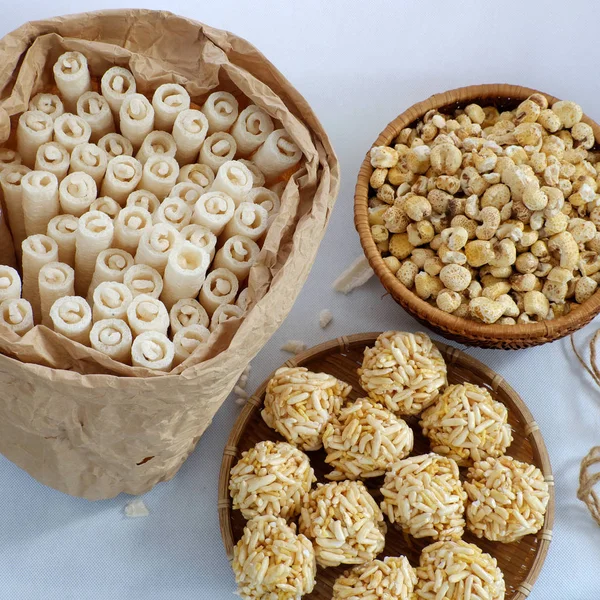 Comida callejera vietnamita, pastel de arroz —  Fotos de Stock