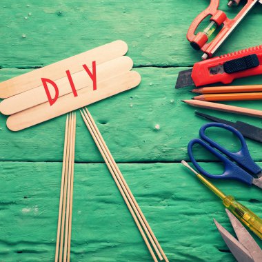 DIY araçlar arka plan, el yapımı ürün olun
