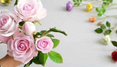 kil sanat, gül çiçek buketi