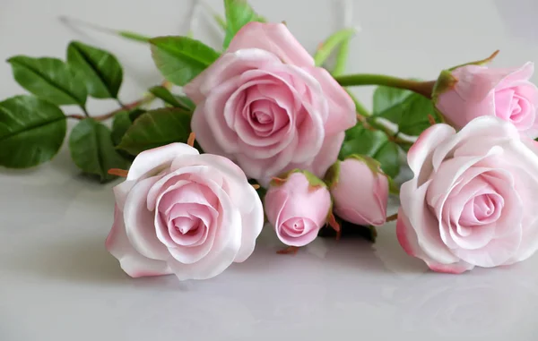 Arte de barro, rosa flor de rosas — Fotografia de Stock