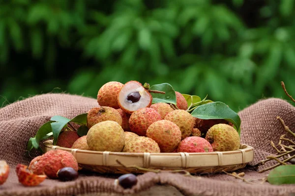Close up de fruta litchi — Fotografia de Stock