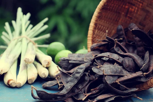 Cura dei capelli alle erbe, bacche di sapone, citronella — Foto Stock