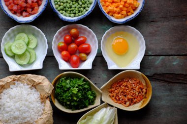 kızarmış pilav için gıda malzemesi