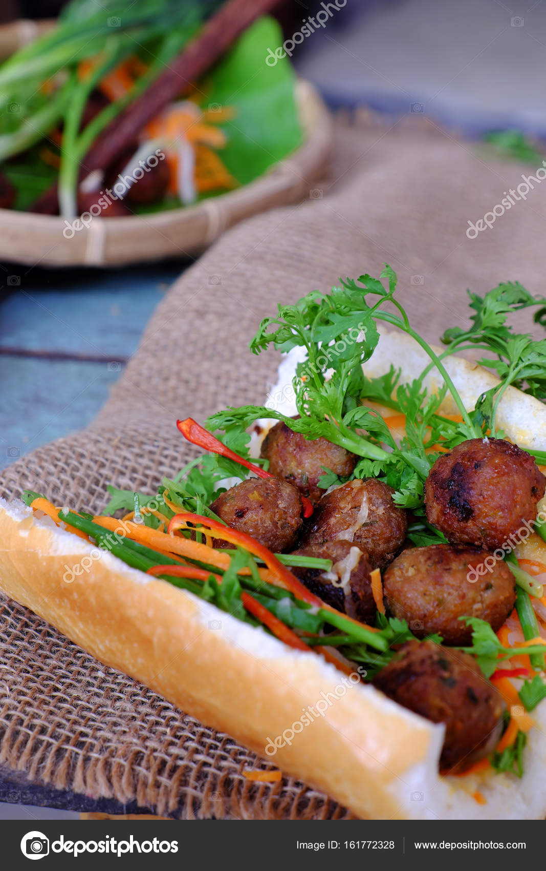 Vietnamese street food, banh mi thit nuong — Stock Photo © xuanhuongho ...