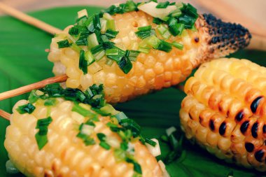 ızgarada Mısır, sıcak mısır koçanı