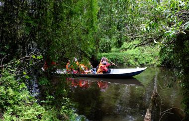 Eko Turizm satır teknede Gezgin