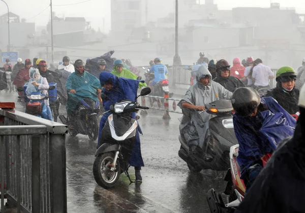 Heavy rain by tropical low pressure — Stock Photo, Image