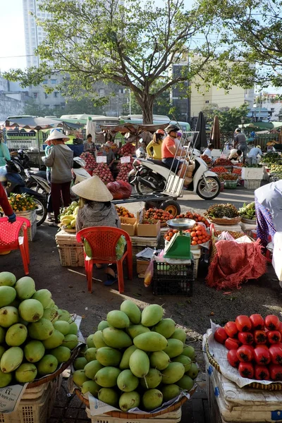Cena incrível de mercado de frutas — Fotografia de Stock