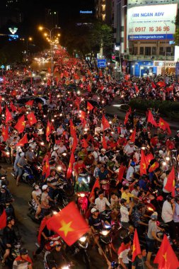 Vietnamca futbol taraftar kazanmak futbol kutlamak