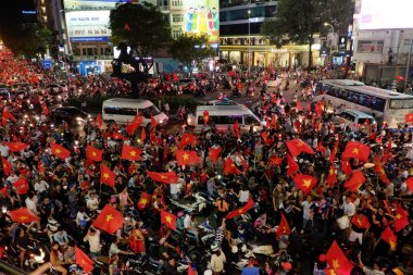 Vietnamca futbol taraftar kazanmak futbol kutlamak