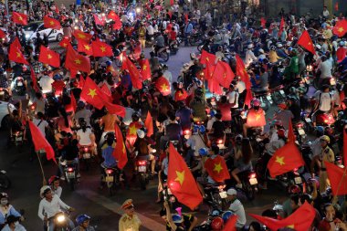 Vietnamca futbol taraftar kazanmak futbol kutlamak