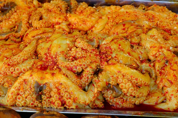 Grilovaná chobotnice, jídlo pro vietnamskou ulici — Stock fotografie