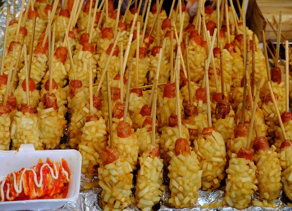 Mâncare Stradală Vietnameză Calmar Crocant Fel Fast Food Care Colesterolul — Fotografie, imagine de stoc