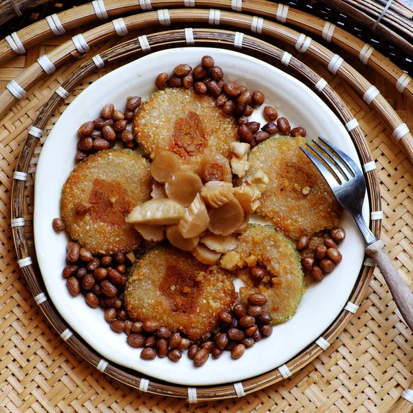 Крупный План Вьетнамских Традиционных Блюд Tet Праздников Вкусный Жареный Клейкий — стоковое фото